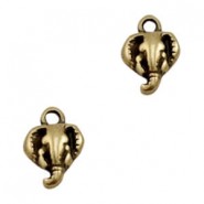 DQ metal charm Elephant 12x8mm Antique bronze