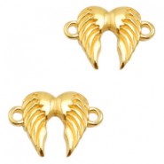 DQ metal connector / charm Angel Wings Gold