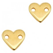 DQ metal connector / charm Heart Gold