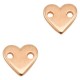 DQ metal connector / charm Heart Roségold