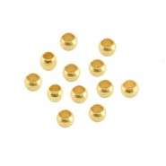 Metalen knijpkralen 4.0mm Goud