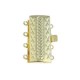 Metal Box clasp ± 31x18mm 4-strands Gold