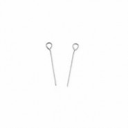 Metal Eyepins 25mm Antique silver