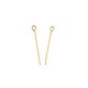 Metal Eyepins 30mm Gold