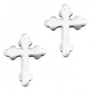 TQ metal charm / pendant Cross Antique silver