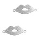 TQ metal connector charm Lips Antique silver