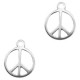 TQ metalen bedel / hanger Peace teken 19mm Antiek zilver