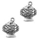 TQ metal charm Fish 19x15mm Antique silver