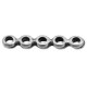 TQ metal connector / spacer 5 rings Antique silver