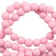 Opaque glass beads 8mm Candy pink