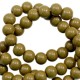 Opaque glass beads 4mm Dark olive green