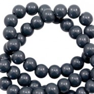 Opaque glass beads 4mm Dark grey-blue