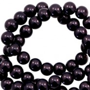 Opaque glass beads 6mm Deep Dark Blue