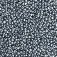 Glas rocailles ± 2mm Anchor grey transparent