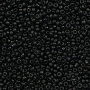 Glas rocailles ± 2mm Schwarz
