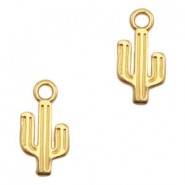 DQ metal charm Cactus Gold