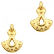 DQ metal charm 10x8mm Gold