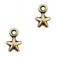 DQ metal charm Start 7x4mm Antique bronze