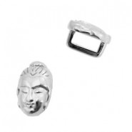 DQ metaal schuiver Buddha Ø 5.2x2mm Antiek zilver