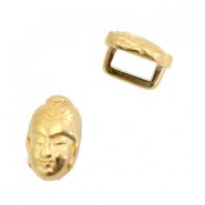 DQ metaal schuiver Buddha Ø 5.2x2mm Goud