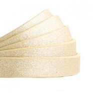 Plat imi leer 10mm Metallic-light gold