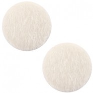 Faux fur cabochon 20mm Creme beige