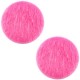 Kunstpelz Cabochon 20mm Fuchsia pink