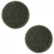 Kunstpelz Cabochon 20mm Army green