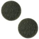 Cabochon with Faux fur 20mm Army green