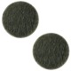 Faux fur cabochon 20mm Army green