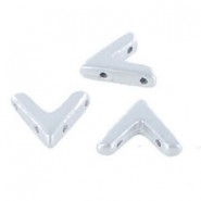 Czech AVA Bead kralen 10x4mm Aluminium Silver