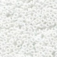 Miyuki spacer kralen SPR 2.2x1mm - White opaque matted ab SPR2-402FR