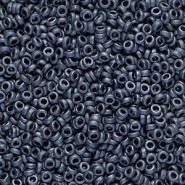 Miyuki spacer Beads SPR 2.2x1mm - Matted gunmetal SPR2-2001