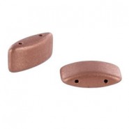 Carrier bead glaskralen 9x17mm Metallic Vintage Copper