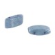 Carrier bead glaskralen 9x17mm Chalk White Baby Blue Luster