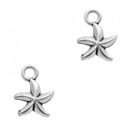 DQ Metal charm Starfish Antique Silver