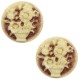 Basic Cabochon Camee 20mm Blumenstrauss Brown-antique gold