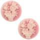 Basic cabochon Camee 20mm boeket Vintage pink-off white