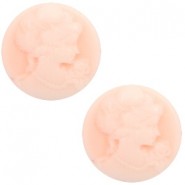 Basic Cabochon Camee 20mm Light pink-off white