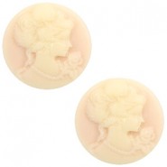 Basic cabochon Camee 20mm Light peach-beige