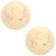 Basic Cabochon Camee 20mm Light peach-beige