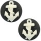 Basic cabochon Camee 20mm Anker Black-white