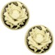 Basic cabochon Cameo 20mm Rose Black-antique gold