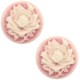 Basic Cabochon Camee 20mm Rose Vintage pink-off white