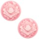 Basic cabochon Camee 12mm Roos Pink-white