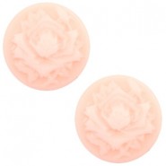 Basic cabochon Camee 12mm Roos Light pink-off white