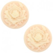 Basic cabochon Cameo 20mm Rose Light peach-beige