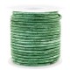 DQ Leer rond 3mm Vintage classic green metallic