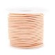 DQ Leer rond 2mm Vintage mauve moon rose metallic