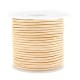 DQ Leer rond 2mm Vintage antique white metallic